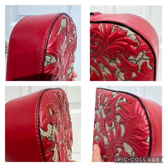 Gucci Arabesque Small Camera Bag / Red - Picture 13 of 15